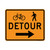Bicycle and Pedestrian Detour Right Arrow, Temporary Traffic Control Sign