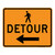 Pedestrian Detour Left Arrow, Temporary Traffic Control Sign