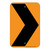 Sharp Left Curve Warning, Temporary Traffic Control Sign