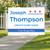 Custom Political Yard Sign - Blue Text, Red Stars