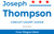 Custom Political Yard Sign - Blue Text, Red Stars