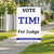 Custom Vote Yard Sign - Stars Blue Example 18"x24"