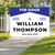 Custom Campaign Yard Sign - "Chevron" Header In Blue  24"x18"