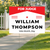 Custom Campaign Yard Sign - "Chevron" Header In Red  24"x18"