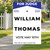 Custom Campaign Yard Sign - "Chevron" Header Red/Blue