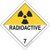 "Hazard Class 7 Radioactive", Hazmat Placard(Part#: HAZ1021)