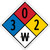 NFPA Rating for chemicals that are dangerous to your health and react violently with water (concentrated Sulfuric Acid or Thionyl Chloride)