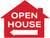 Open House (Left Arrow), Yard Sign (Part#: YRD1017)