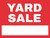 Yard Sale, Yard Sign (Part#: YRD1018)