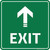 "Exit (Ahead Arrow)", Safety Sign (Part#: SAF1001)