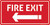 Fire Exit (Arrow), Safety Sign