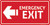 Emergency Exit (Short Arrow), Safety Sign