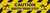 Caution Watch Your Step (Trip Symbol w/ Stripes), Safety Sign