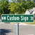 Preview of Green/White Custom MUTCD Street Sign, 6"x24"