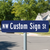Preview of Blue Custom MUTCD Street Sign, 6"x24"