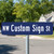 Preview of Blue Custom MUTCD Street Sign, 6"x24"
