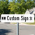 Preview of White Custom MUTCD Street Sign, 6"x24"