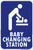 Men's Baby Changing Station,  Restroom Sign