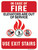 "In Case of Fire: Elevators Are Out of Service - Use Exit Stairs", Fire Safety Sign (Part#: FIR1020)