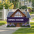 "Open House" - Real Estate Sign - 24"x18" In Plum & Silver, "Open House", Real Estate Sign (Part#: REA1000)