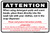 Attention No Pods Or Beads In Dispenser, Laundromat Sign (Part#: WSH1008)
