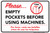 Please Empty Pockets, Laundromat Sign (Part#: WSH1014)