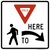 Yield Here To Pedestrians (Right), MUTCD