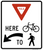 Yield Here to Trail Crossing (Left Arrow), MUTCD (Part#: SKR1-5dL)
