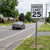 Speed Limit 25 sign, R1-2 24"x18", Residential speed sign