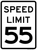 Speed Limit 55 MPH, MUTCD Sign, 30"x36"