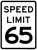 Speed Limit 65 MPH, MUTCD Sign, 48"x60"