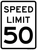 Speed Limit 50 MPH, MUTCD Sign, 30"x36"