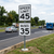 Buses Speed Limit 35 plaque with 45 Speed Limit sign, R2-2aP 24"x24"