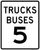 Trucks Buses Speed Limit 5 MPH, MUTCD Sign,  24"x 30"
