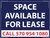 Available For Lease (Enter Phone), Yard Sign (Part#: YRD1056)