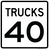 Trucks Speed Limit 40 MPH, MUTCD Sign