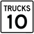 Trucks Speed Limit 10 MPH, MUTCD Sign