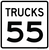 Trucks Speed Limit 55 MPH, MUTCD Sign