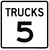 Trucks Speed Limit 5 MPH, MUTCD Sign