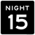 Night Speed Limit 15 MPH, MUTCD Sign 24"x24"