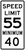 Combined Maximum and Minimum Speed Limit (Choose Limit ) Sign, MUTCD (Part#: SKR2-4a)