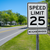 Example of To Neighborhood plaque with Speed Limit sign, R2-5bP