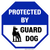 Protected By Guard Dog, Property Sign