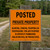Posted Private Property (Orange), Property Sign (Part#: POST1000)