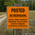 Posted No Trespassing (Orange), Property Sign (Part#: POST1001)