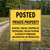Posted Private Property (Yellow), Property Sign (Part#: POST1002)
