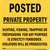 Posted Private Property (Yellow), Property Sign (Part#: POST1002)