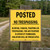Posted No Trespassing (Yellow), Property Sign (Part#: POST1003)