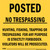 Posted No Trespassing (Yellow), Property Sign (Part#: POST1003)