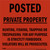 Posted Private Property (Red), Property Sign (Part#: POST1004)